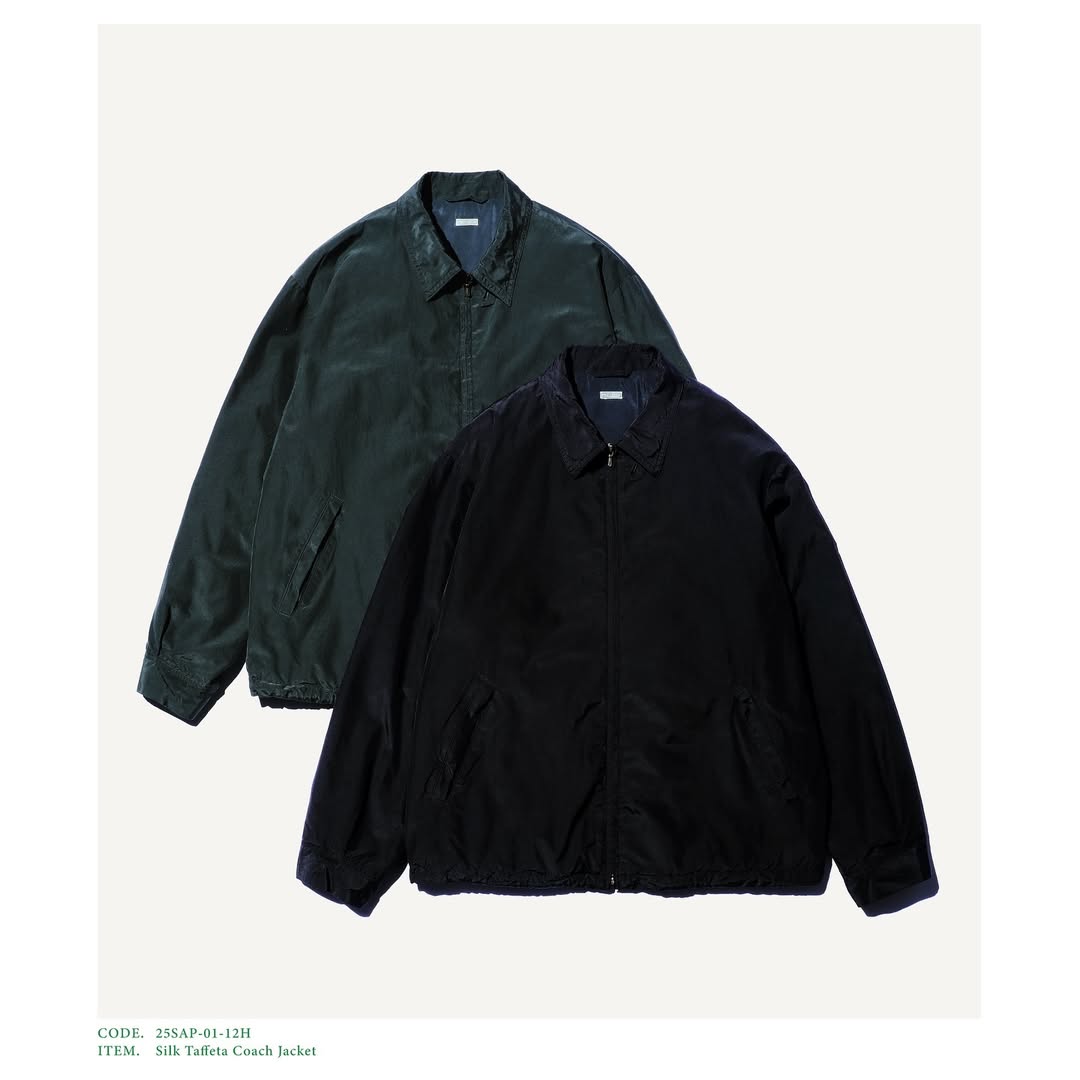 A.PRESSE 25SS Silk Taffeta Coach Jacket
